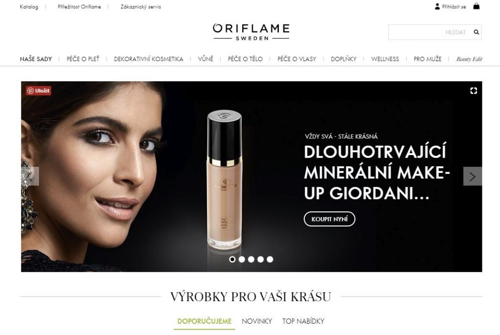 Oriflame přihlášení, Oriflame katalog