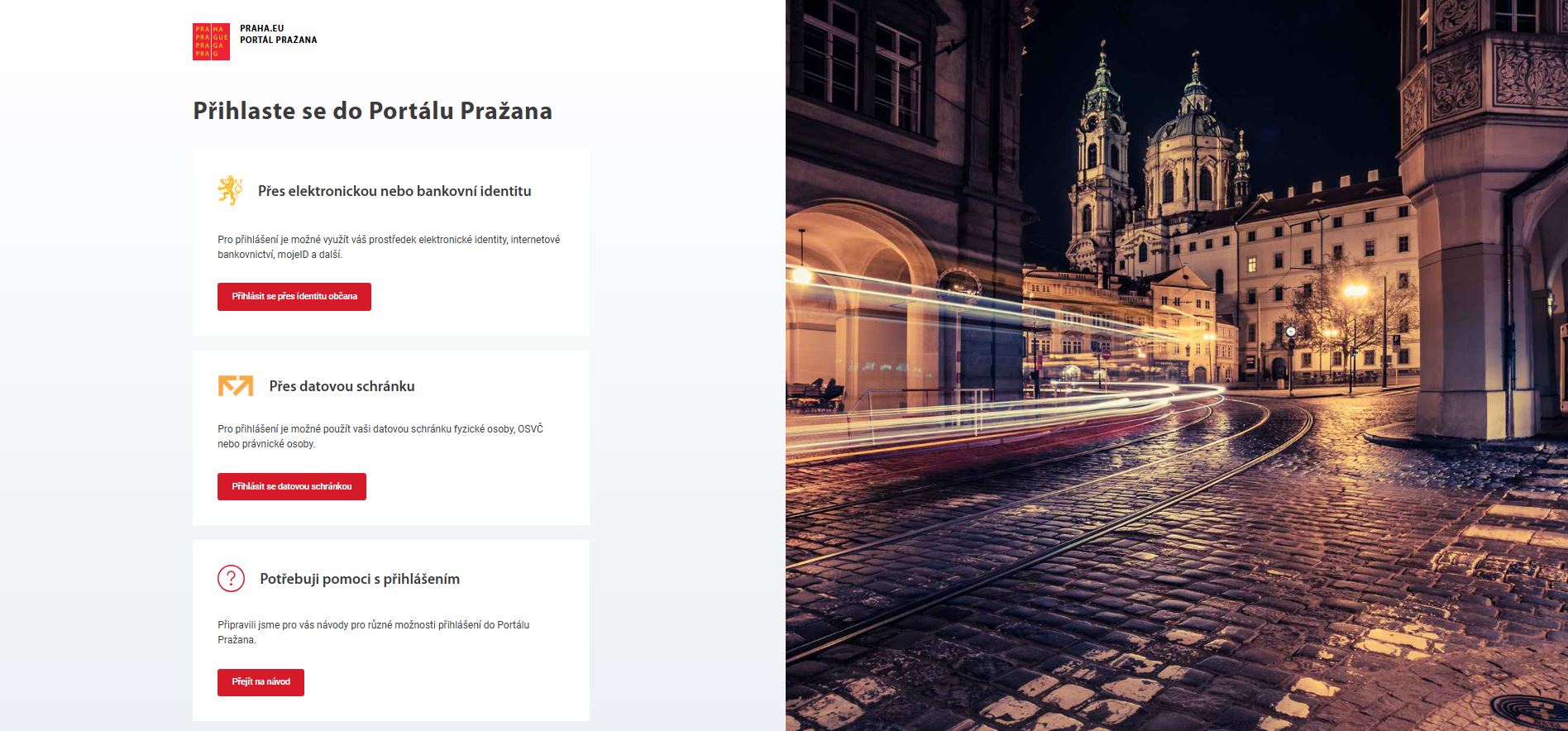 Jak se přihlásit do Portálu Pražana