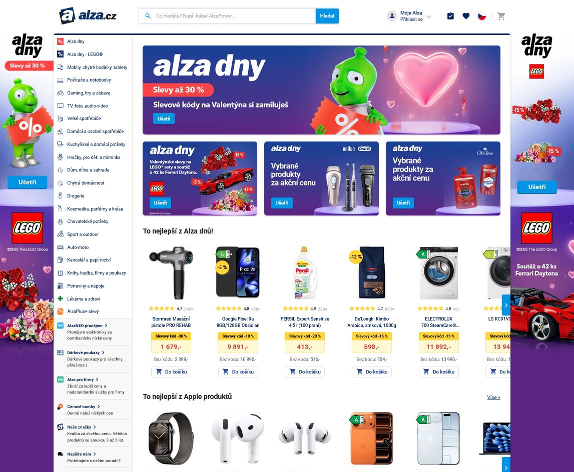 Přihlášení se na Alza.cz