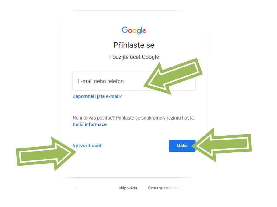 Google přihlášení vaše heslo