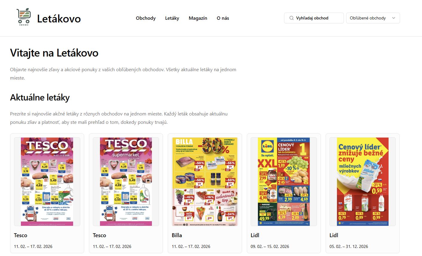 Letáky na akce a slevy online