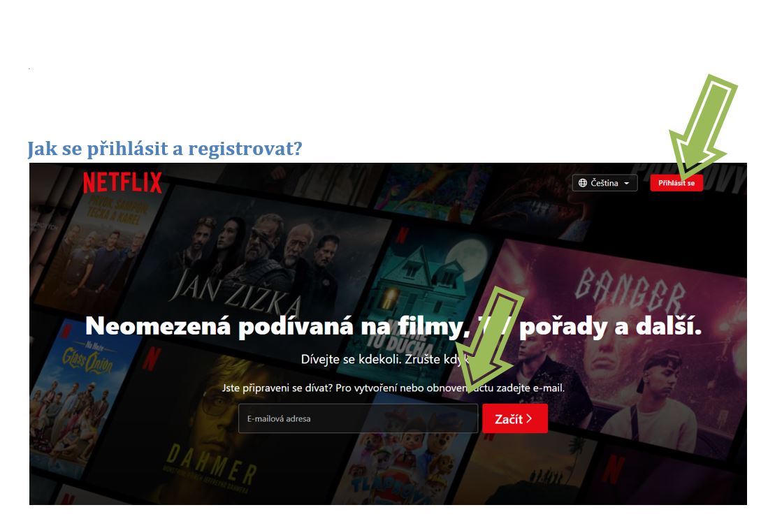 Netflix přihlášení