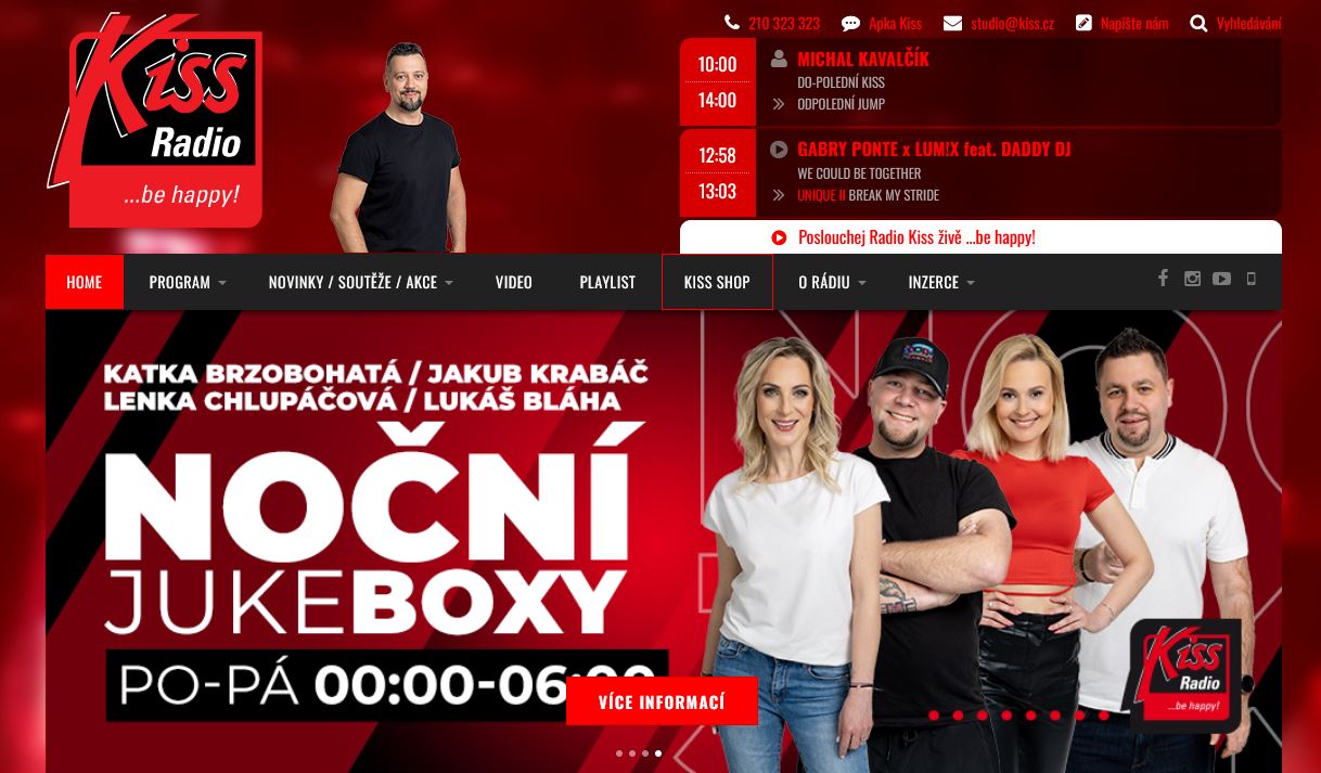 Online rádio Kiss poslech