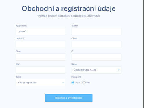 Webnode přihlášení webových stránek a registrace